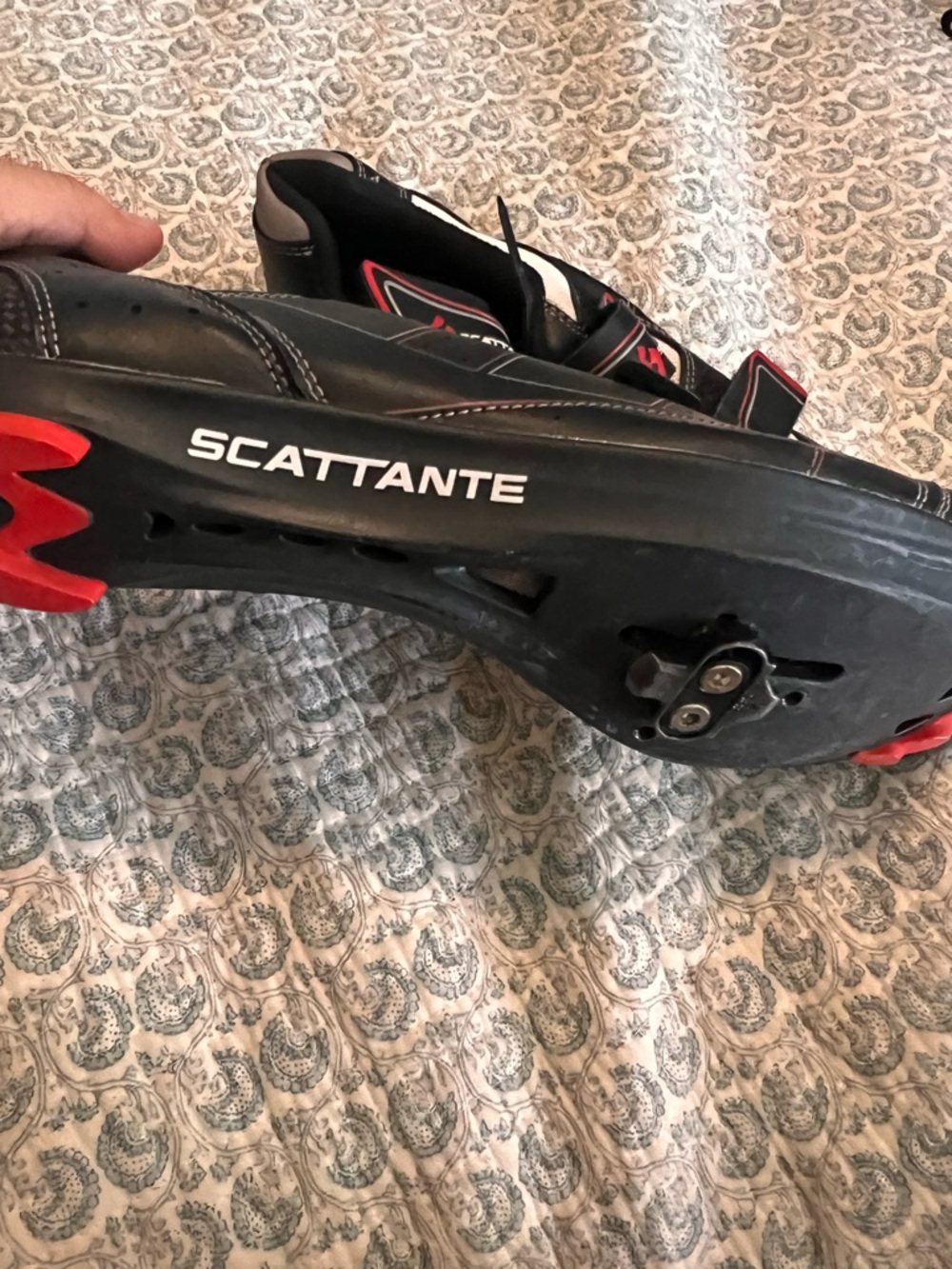 Sp Connect Cycling Shoes In Black, White & Red View 2